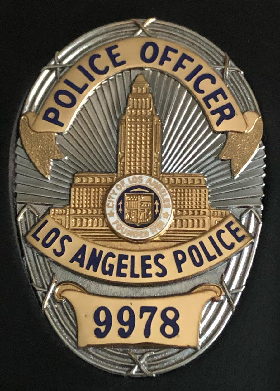 Los Angeles police officer badge.